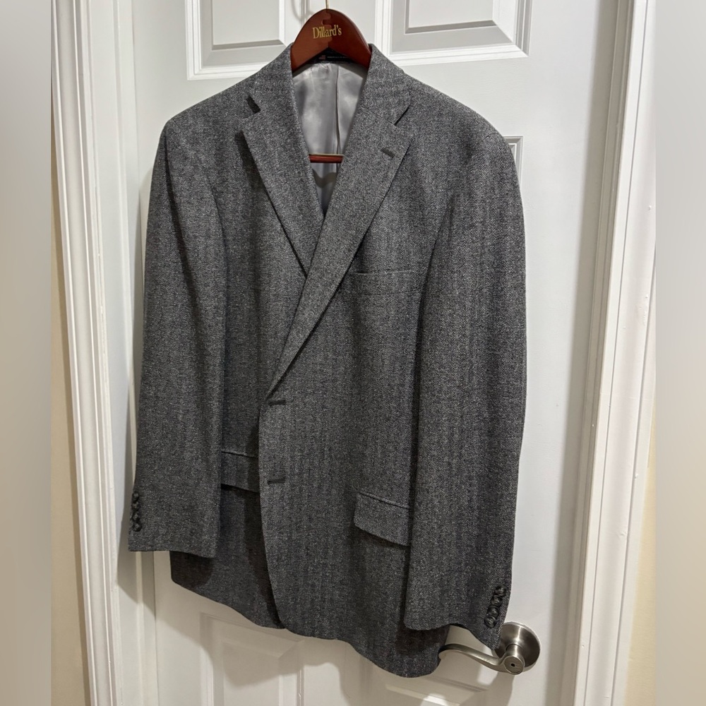 Men's Hart Schaffner Classic Herringbone Sport Coat 46R
